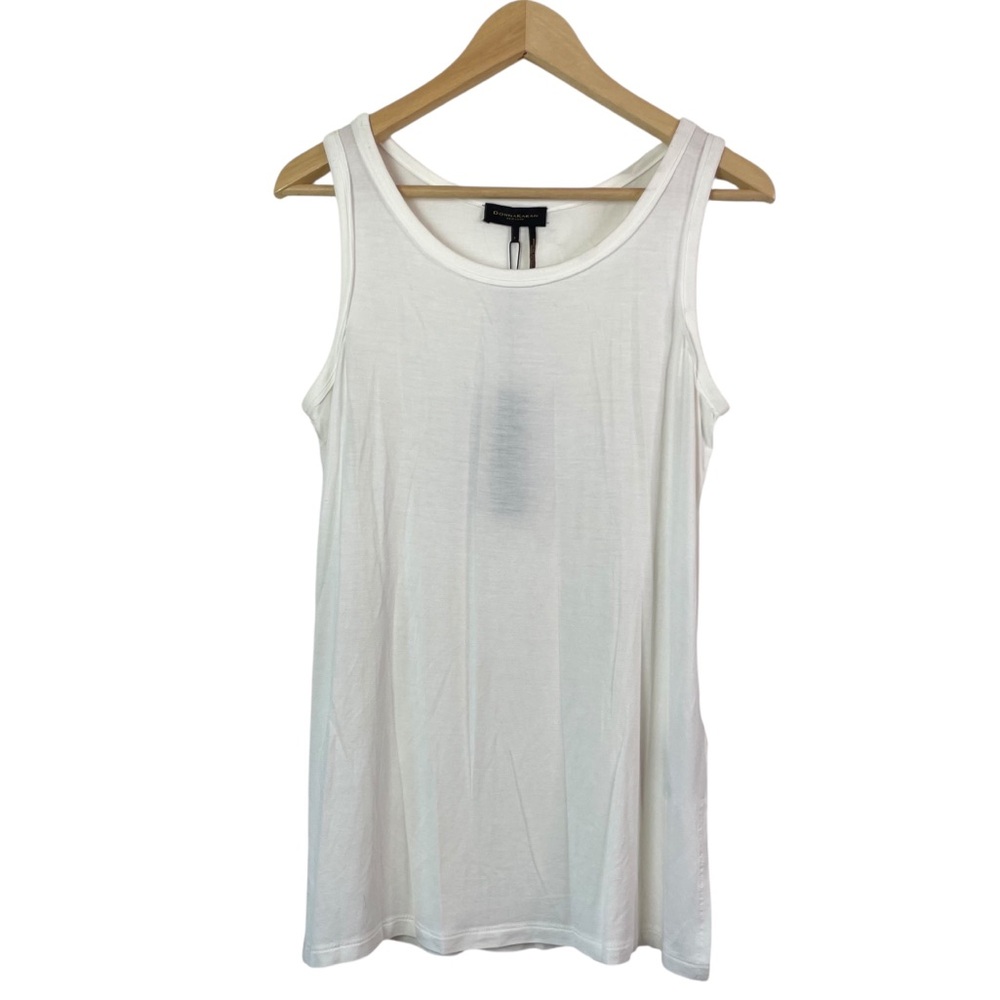 Donna Karan New York Scoop Neckline Split Hem Casual Tank Top Size Small NEW